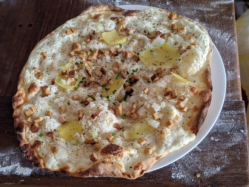 Veganer Flammkuchen